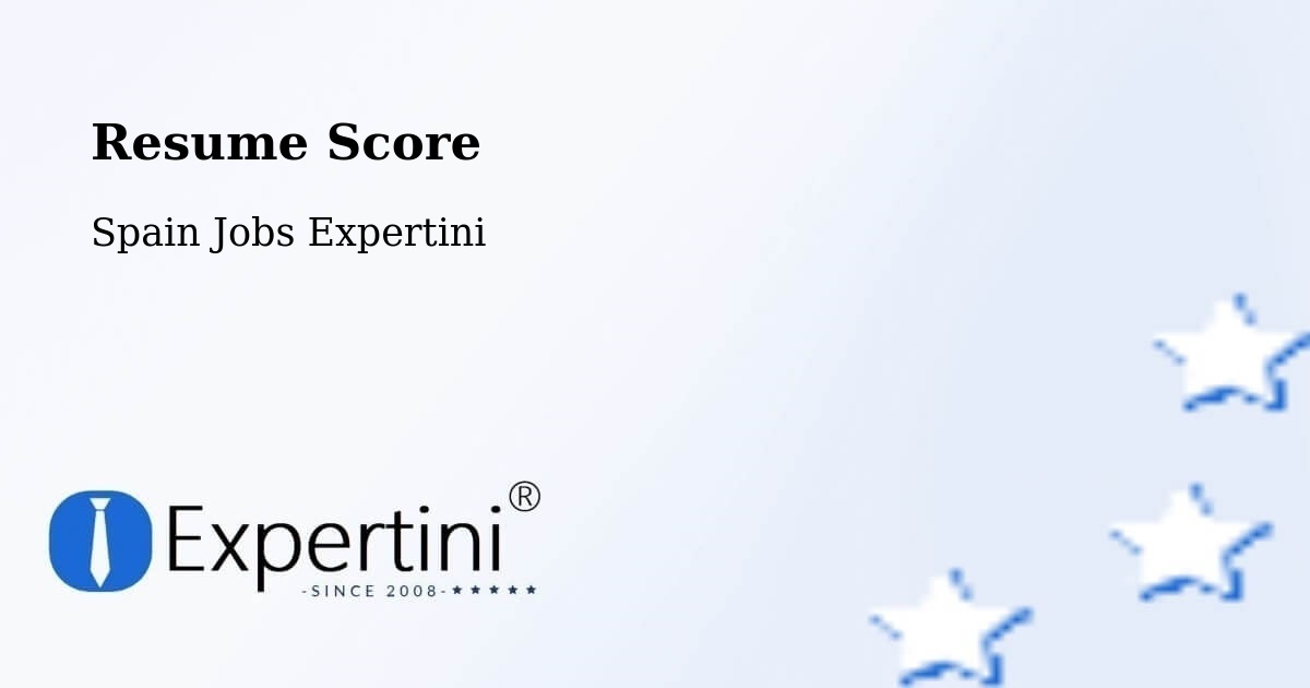 Resume Score & Job Description Match Tool – Plan - Spain Jobs Expertini