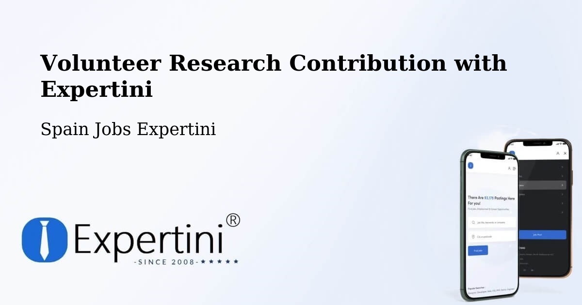 Volunteer Research Contribution Program – Plan - Spain Jobs Expertini